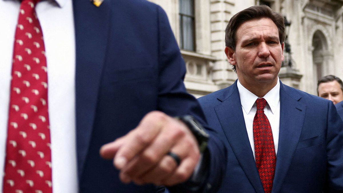 <i>Henry Nicholls/Reuters/File</i><br/>Florida Gov. Ron DeSantis is seen in London during his visit to the United Kingdom in April.