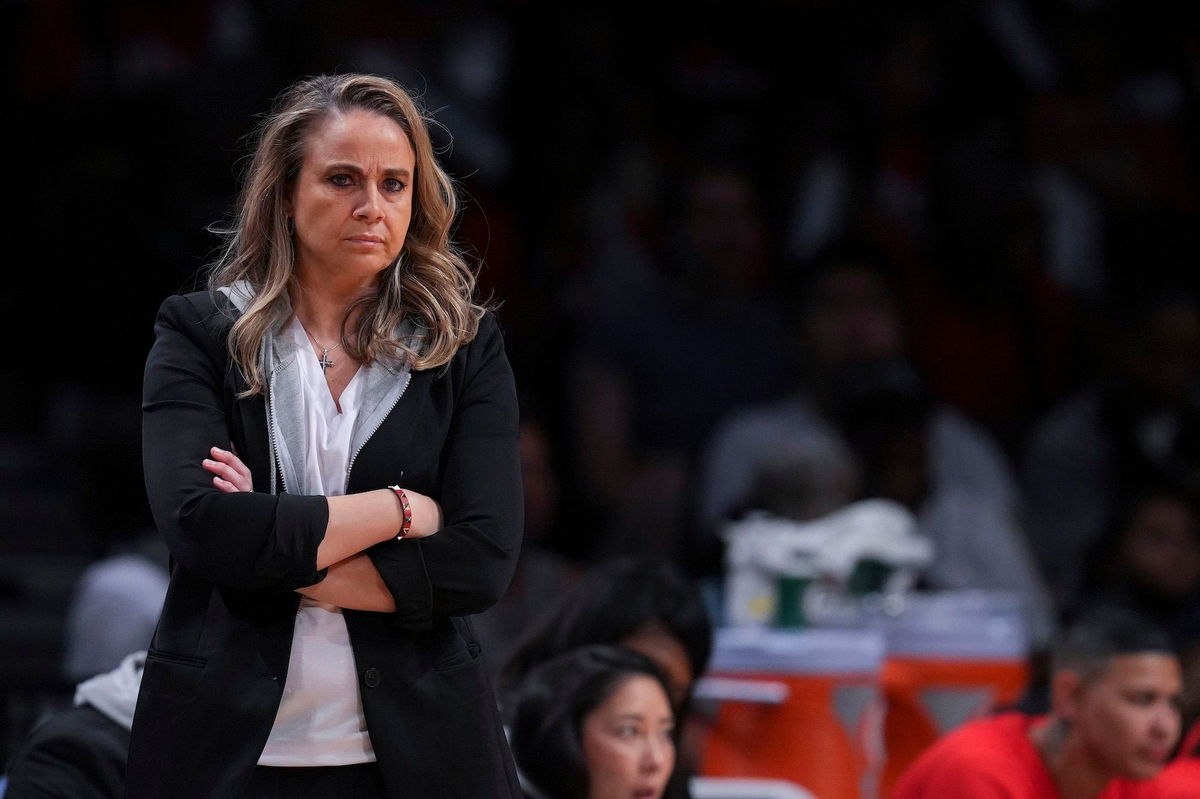 <i>Mitchell Leff/Getty Images</i><br/>Las Vegas Aces head coach Becky Hammon says she was sorry Dearica Hamby's feelings were hurt.