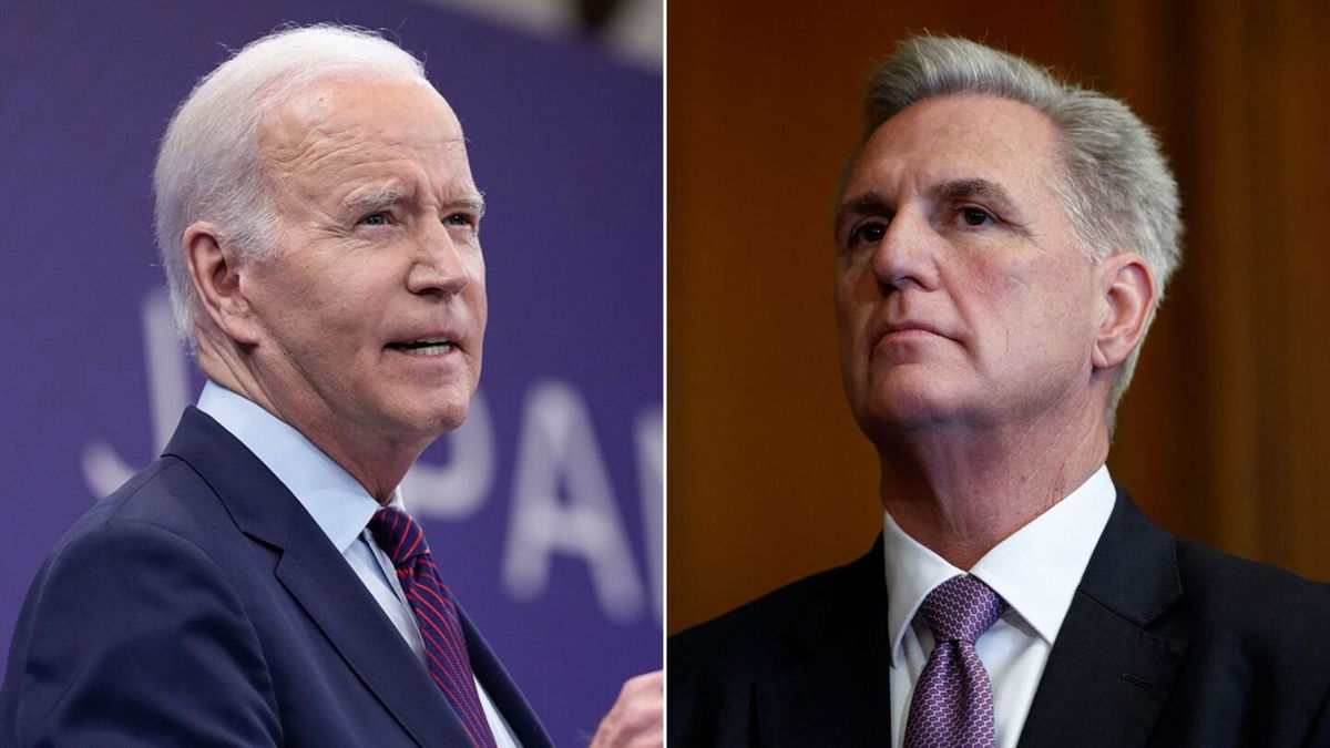 <i>Susan Walsh/AP/Evelyn Hockstein/Reuters</i><br/>Parties are ramping up pressure on President Joe Biden and House Speaker Kevin McCarthy to hold the line in debt talks.