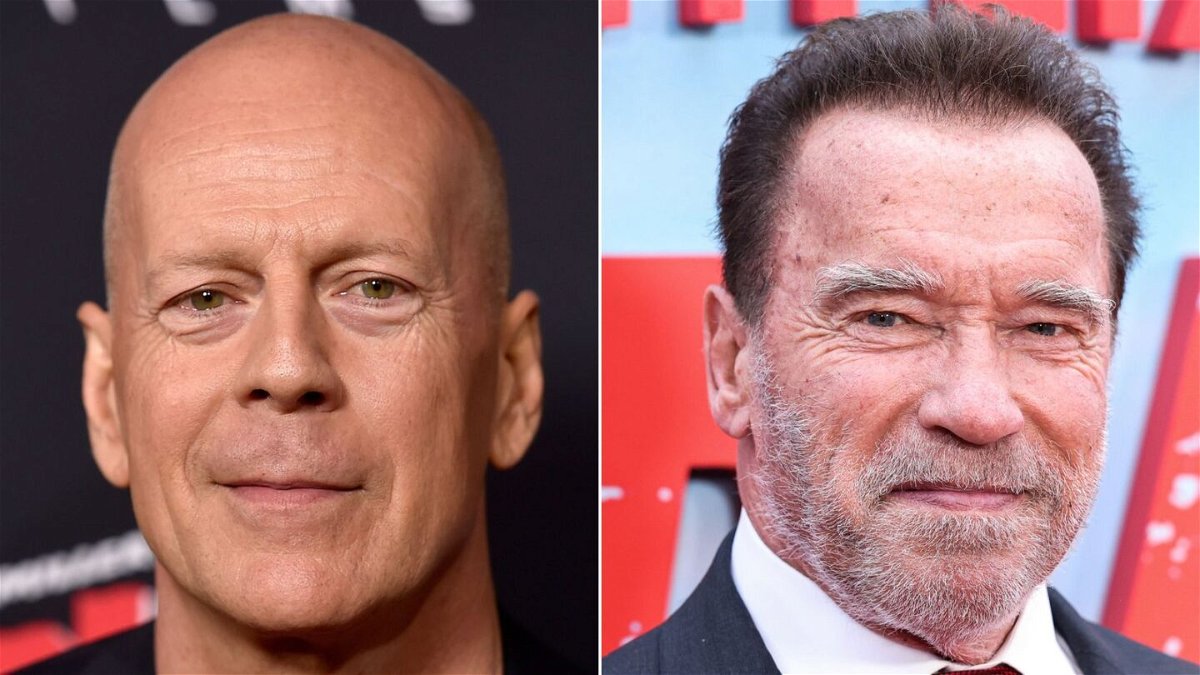 <i>Getty Images</i><br/>Arnold Schwarzenegger commented on the retirement of Bruce Willis.