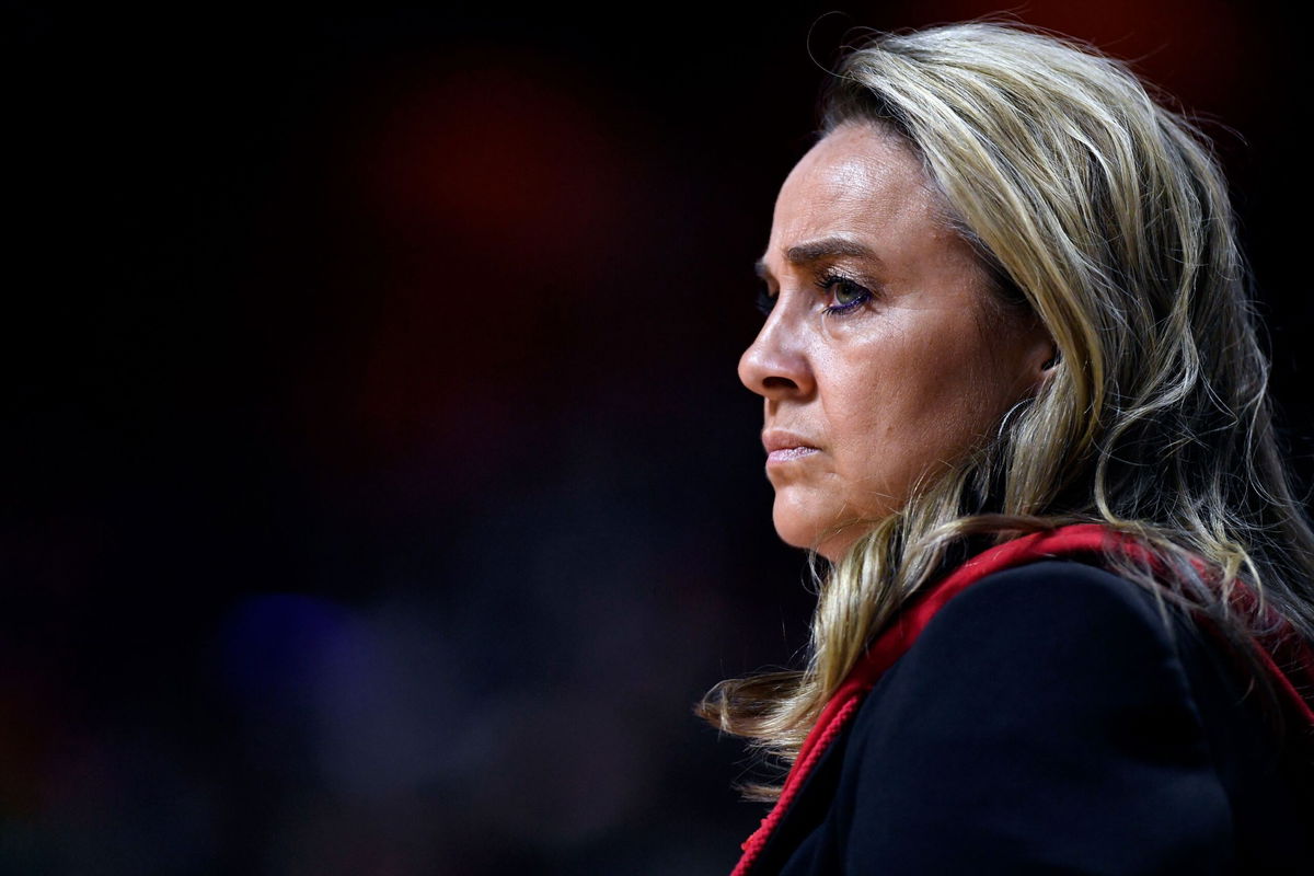 <i>Jessica Hill/AP</i><br/>Las Vegas Aces head coach Becky Hammon has been suspended for two games without pay.