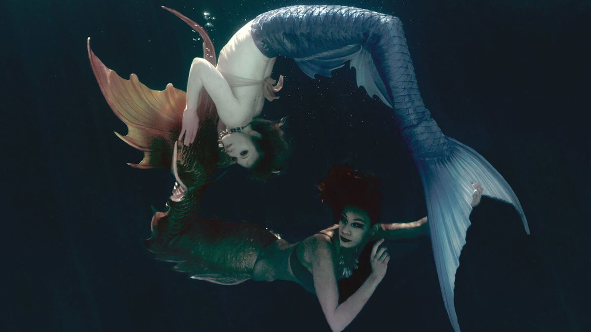 <i>Courtesy of Netflix</i><br/>Jasmine the Siren and The Hydroblade Mermaid in the Netflix docuseries 