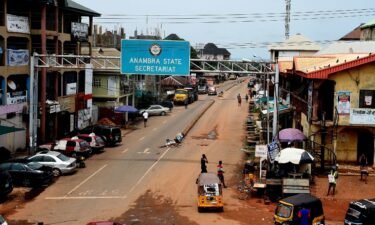 Two employees of the US Mission in Nigeria have been found “alive and safe” days after an attack on a US convoy left seven others dead. This image shows a partially deserted street in Onitsha