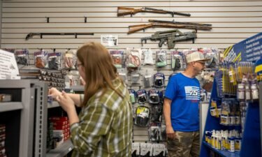 Customers inside a Tobacco Valley Gun store in East Windsor