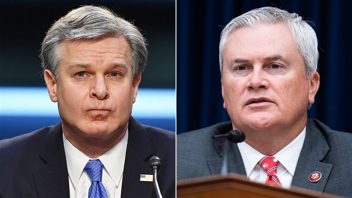 <i>Getty Images</i><br/>FBI Director Christopher Wray (left) and House Oversight Chairman James Comer are scheduled to meet in the coming days as the Kentucky Republican continues to escalate his investigation into President Joe Biden’s business dealings.