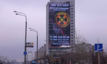 The Wagner Group has been trying to ship equipment for use in Ukraine through Mali. An advertising screen to join the Wagner Group is on display in Moscow