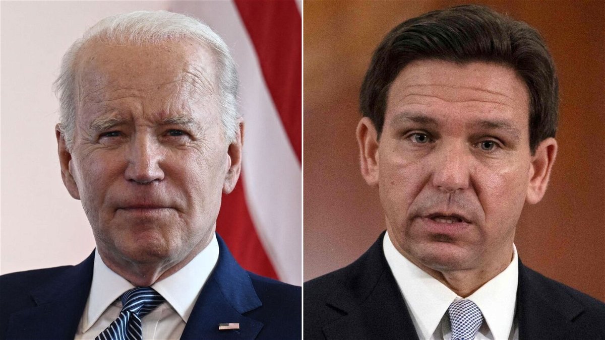 <i>Getty Images</i><br/>President Joe Biden (left) and Florida Gov. Ron DeSantis are seen here in a split image.