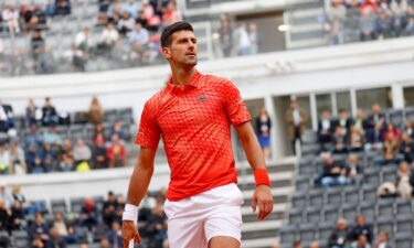 Novak Djokovic stared down Cameron Norrie in their Italian Open round of 16 match.