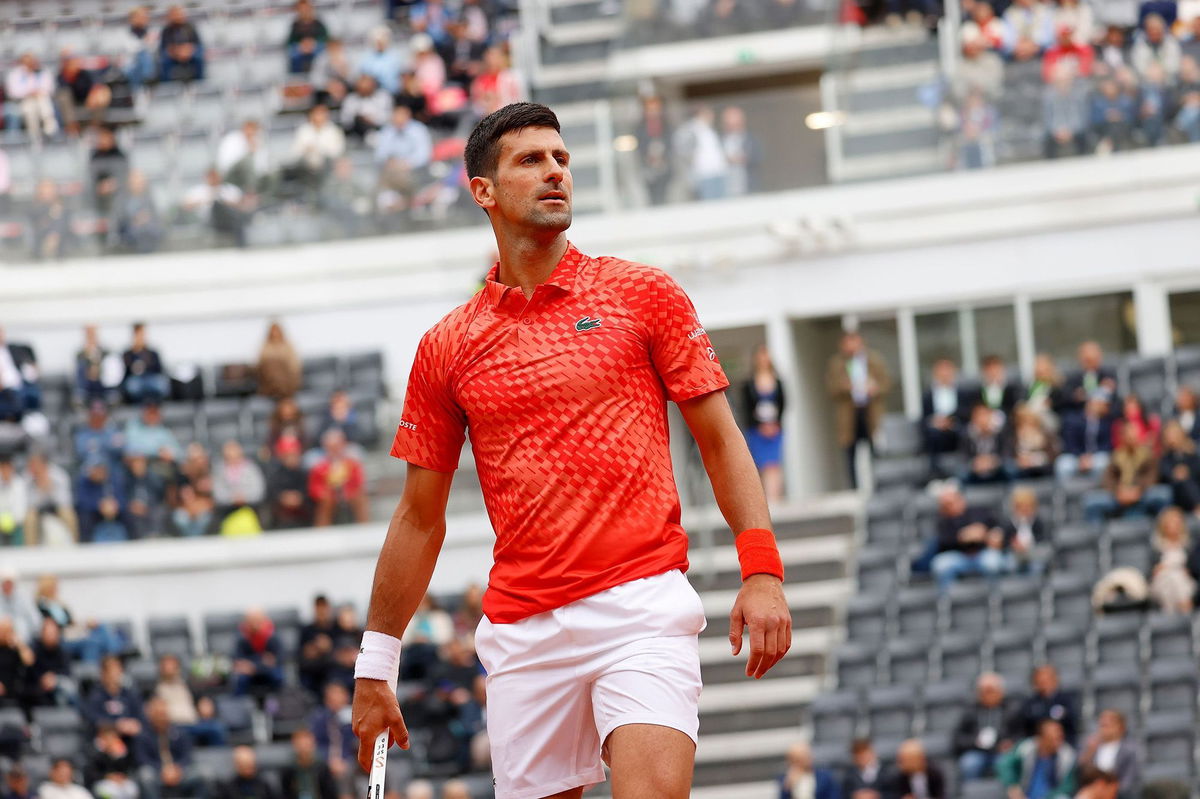 <i>Ciro de Luca/Shutterstock</i><br/>Novak Djokovic stared down Cameron Norrie in their Italian Open round of 16 match.