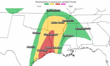 Portions of the Gulf Coast are entering day two of relentless rain Wednesday