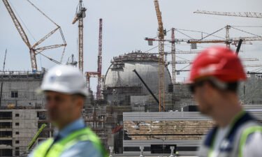 Construction of the Russian-built Akkuyu nuclear power plant in Turkey's Mersin province on April 26.