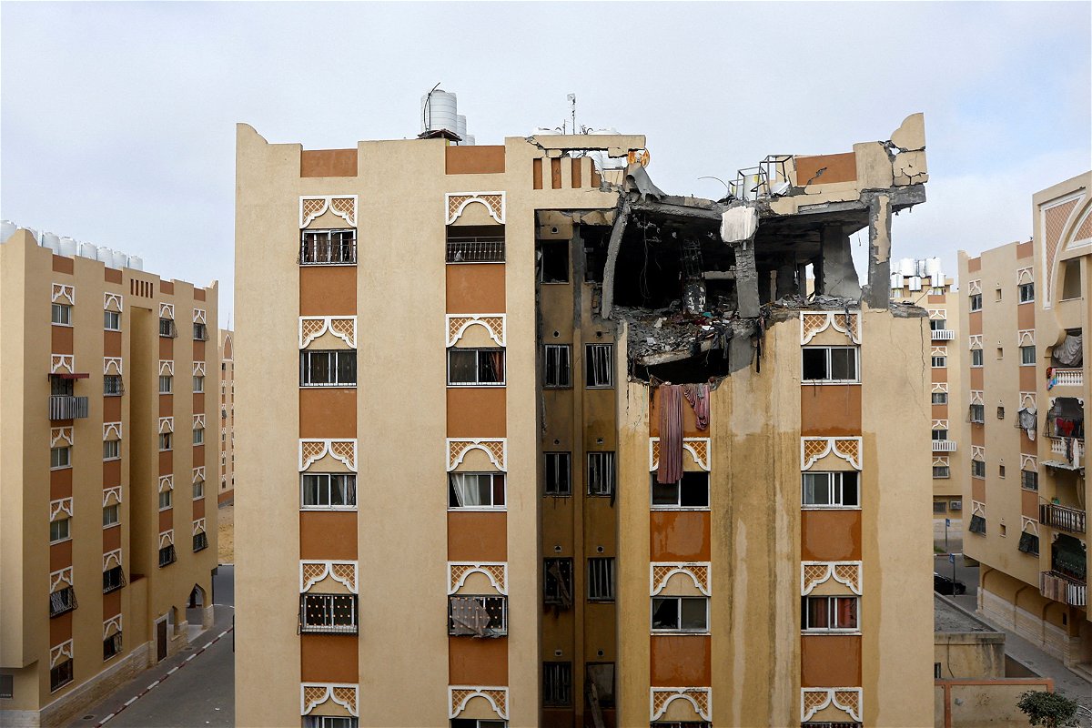 <i>Ibraheem Abu Mustafa/Reuters</i><br/>A damaged building