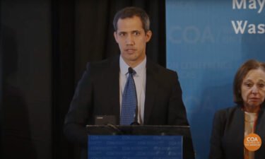 Juan Guaidó speaks at the 53rd Annual Washington Conference on the Americas on May 2. Guaidó is visiting Washington this week where he hopes to meet with the Biden administration.