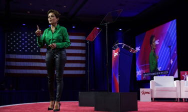 Former Arizona Republican gubernatorial candidate Kari Lake speaks during the annual Conservative Political Action Conference on March 4