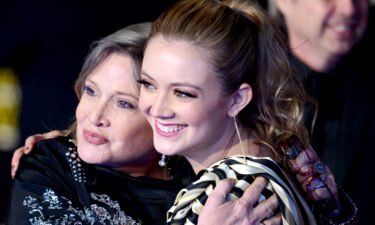 Carrie Fisher (left) and Billie Lourd are pictured here at the 2015 premiere of 'Star Wars: The Force Awakens' in Los Angeles.