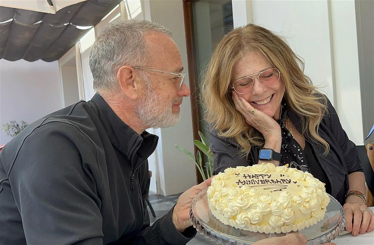 <i>From Rita Wilson/Instagram</i><br/>Tom Hanks and Rita Wilson celebrated their 35th wedding anniversary with this photo posted on Wilson's social media accounts.