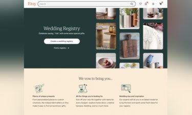Etsy has launched its own wedding registry called Etsy Registry.