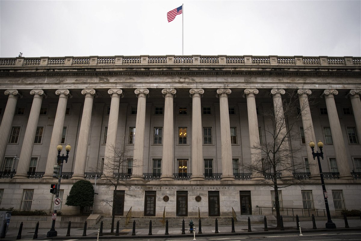 <i>Al Drago/Bloomberg/Getty Images</i><br/>The US Treasury building in Washington