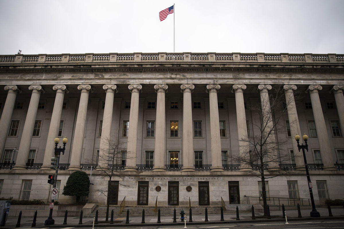 <i>Al Drago/Bloomberg/Getty Images</i><br/>The US Treasury building in Washington