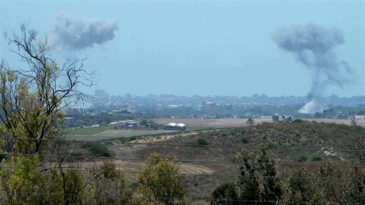 <i>CNN</i><br/>CNN video shows smoke rising in Gaza on May 13.