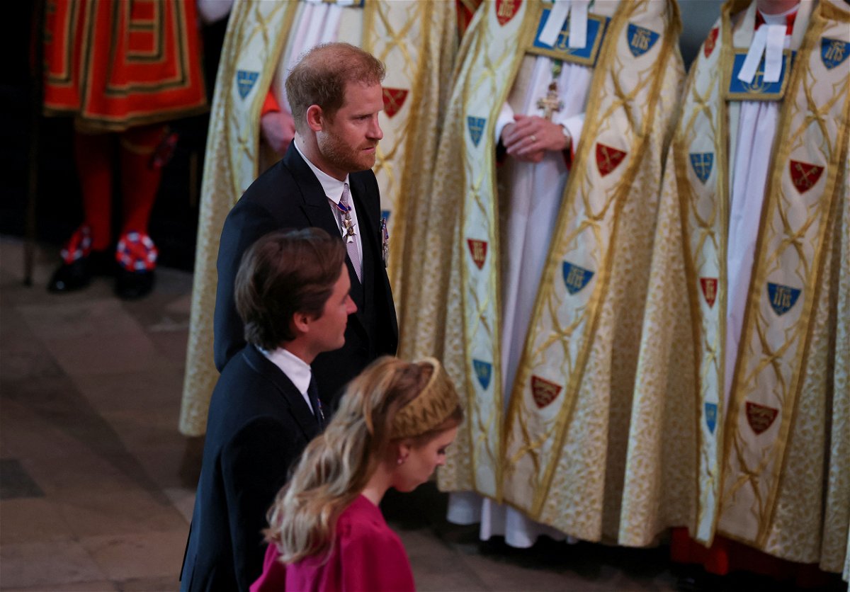 <i>Phil Noble/Pool/Reuters</i><br/>Prince Harry was among the first royals to enter the Abbey.