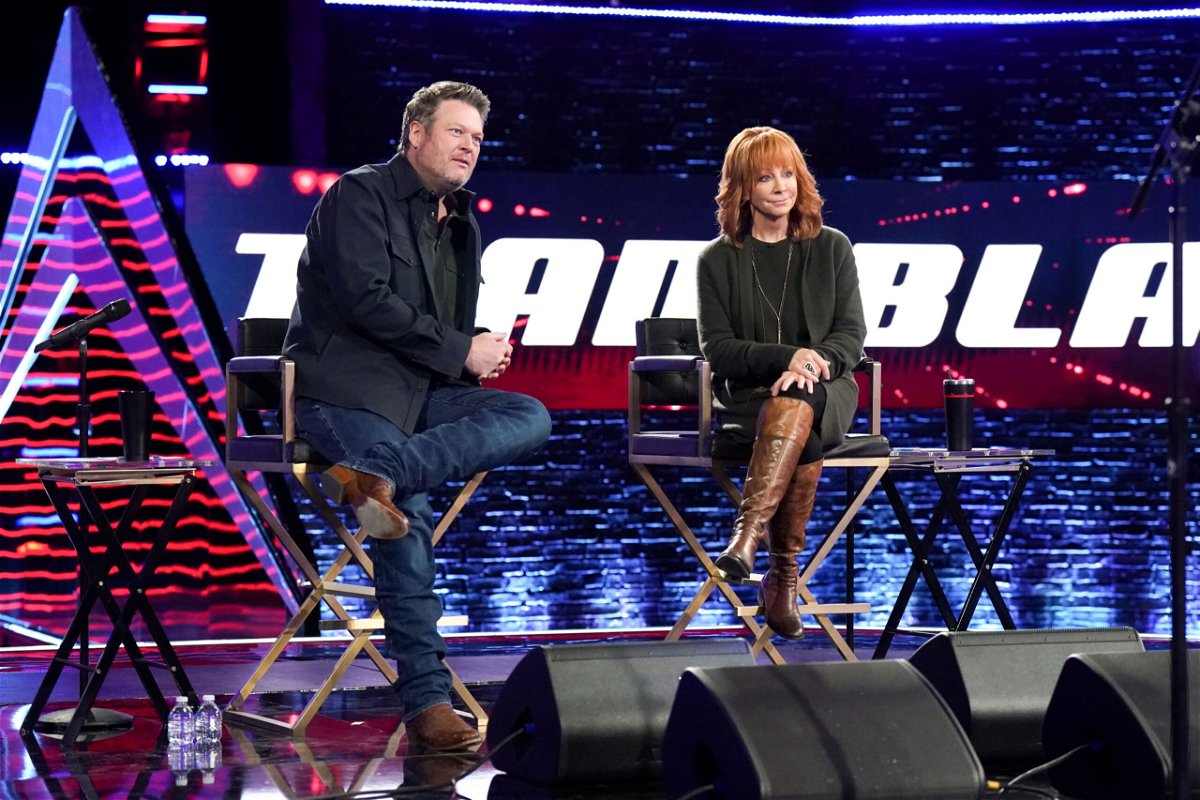 <i>Tyler Golden/NBC/Getty Images</i><br/>(From left) Blake Shelton and Reba McEntire on 'The Voice.'