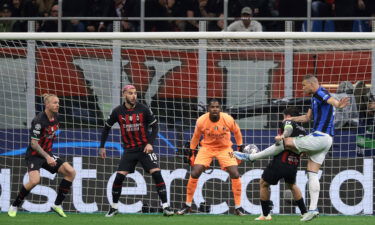 Edin Džeko scored Inter Milan's opener in the Derby della Madonnina.