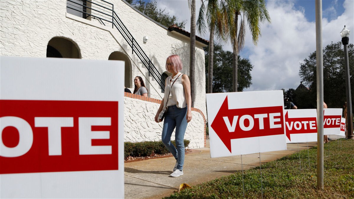 <i>Octavio Jones/Getty Images</i><br/>Pinellas County residents go to cast their ballots in November 2022 in St. Petersburg