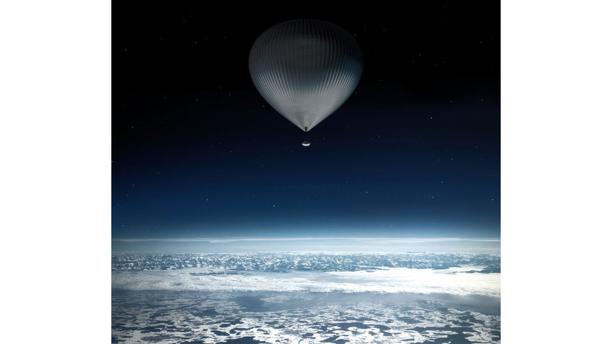 <i>Courtesy of Zephalto</i><br/>Zephalto says its balloon-suspended restaurant will rise 25 kilometers into the atmosphere.