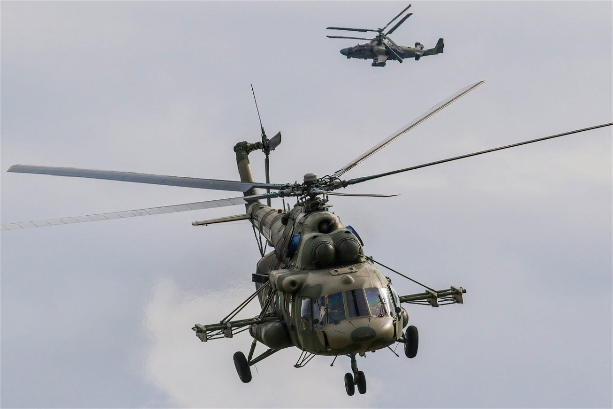 <i>Leonid Faerberg/SOPA Images/LightRocket/Getty Images</i><br/>A file image of a Russian Air Force Mil Mi-8 attack helicopter
