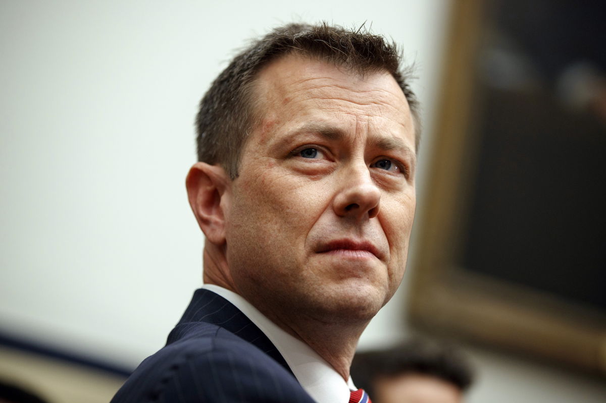 <i>Evan Vucci/AP/FILE</i><br/>The Justice Department asked a judge on Thursday to put on hold the deposition of former President Donald Trump in a lawsuit from ex-FBI agent Peter Strzok