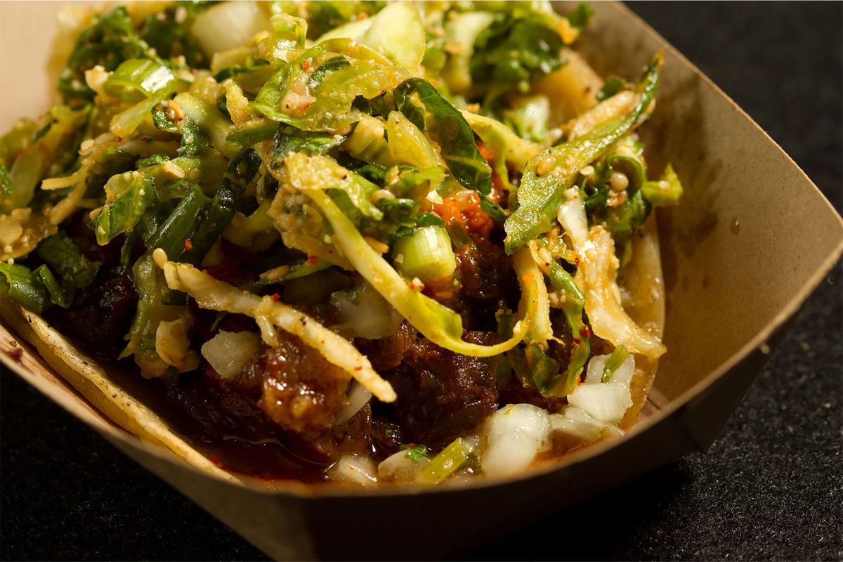 <i>Kogi Group Corporation</i><br/>A Kogi short rib taco.