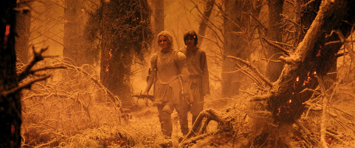 <i>Amazon Prime Video</i><br/>(From left) Morfydd Clark and Tyroe Muhafidin in 'Lord of the Rings: The Rings of Power.'