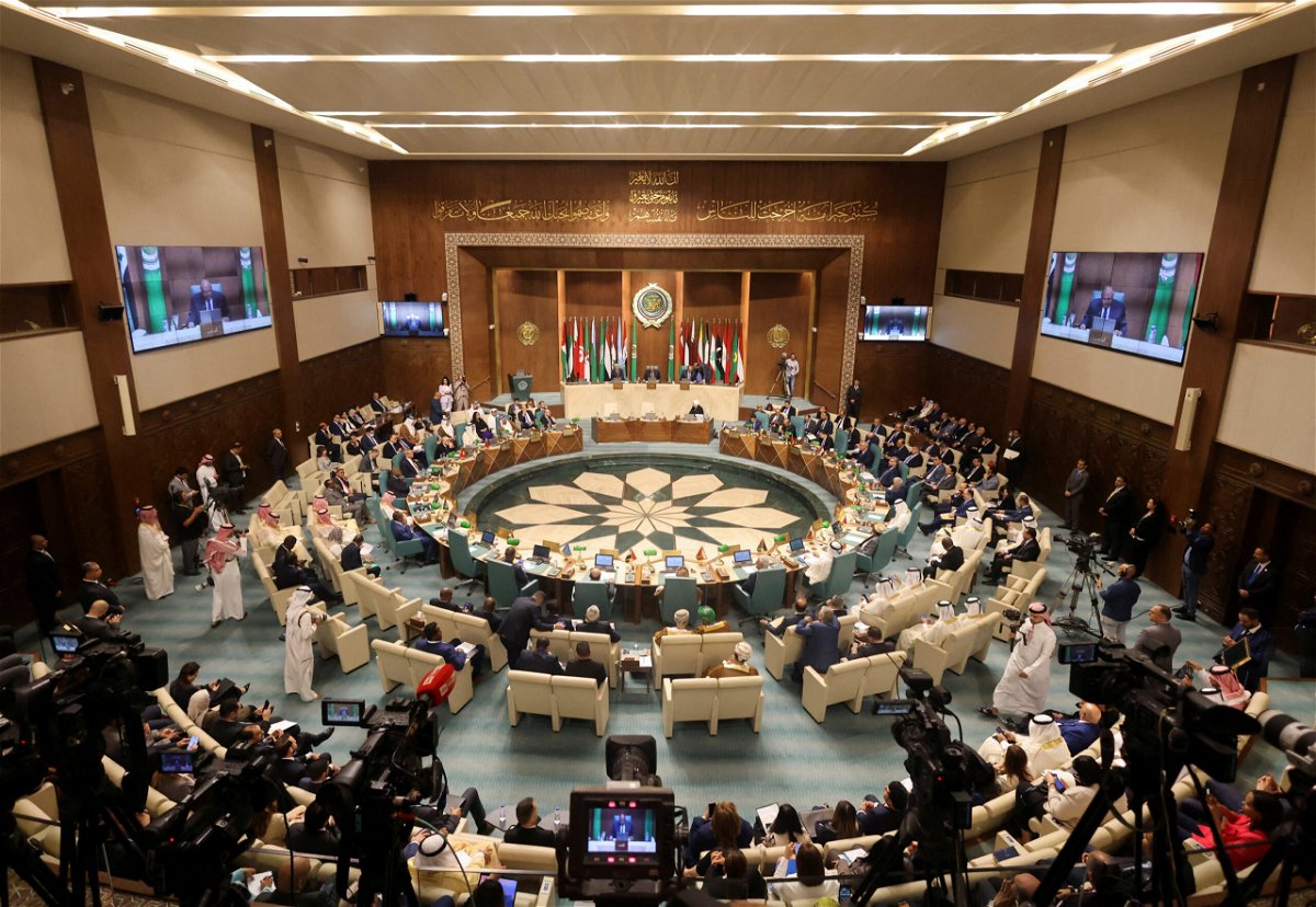 <i>Amr Abdallah Dalsh/Reuters</i><br/>The opening session of the meeting of Arab foreign ministers at the Arab League Headquarters