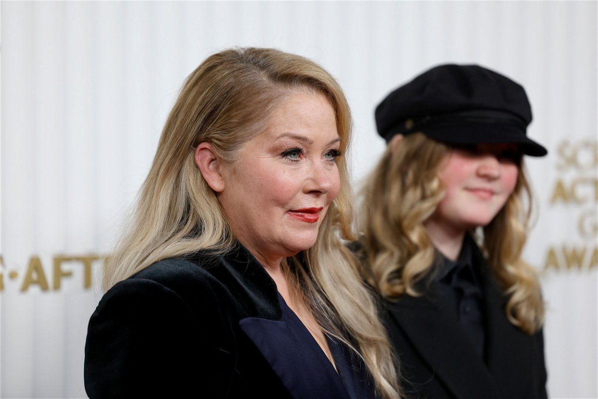 <i>Frazer Harrison/Getty Images</i><br/>Christina Applegate and Sadie Grace LeNoble attend the 29th Annual Screen Actors Guild Awards on February 26