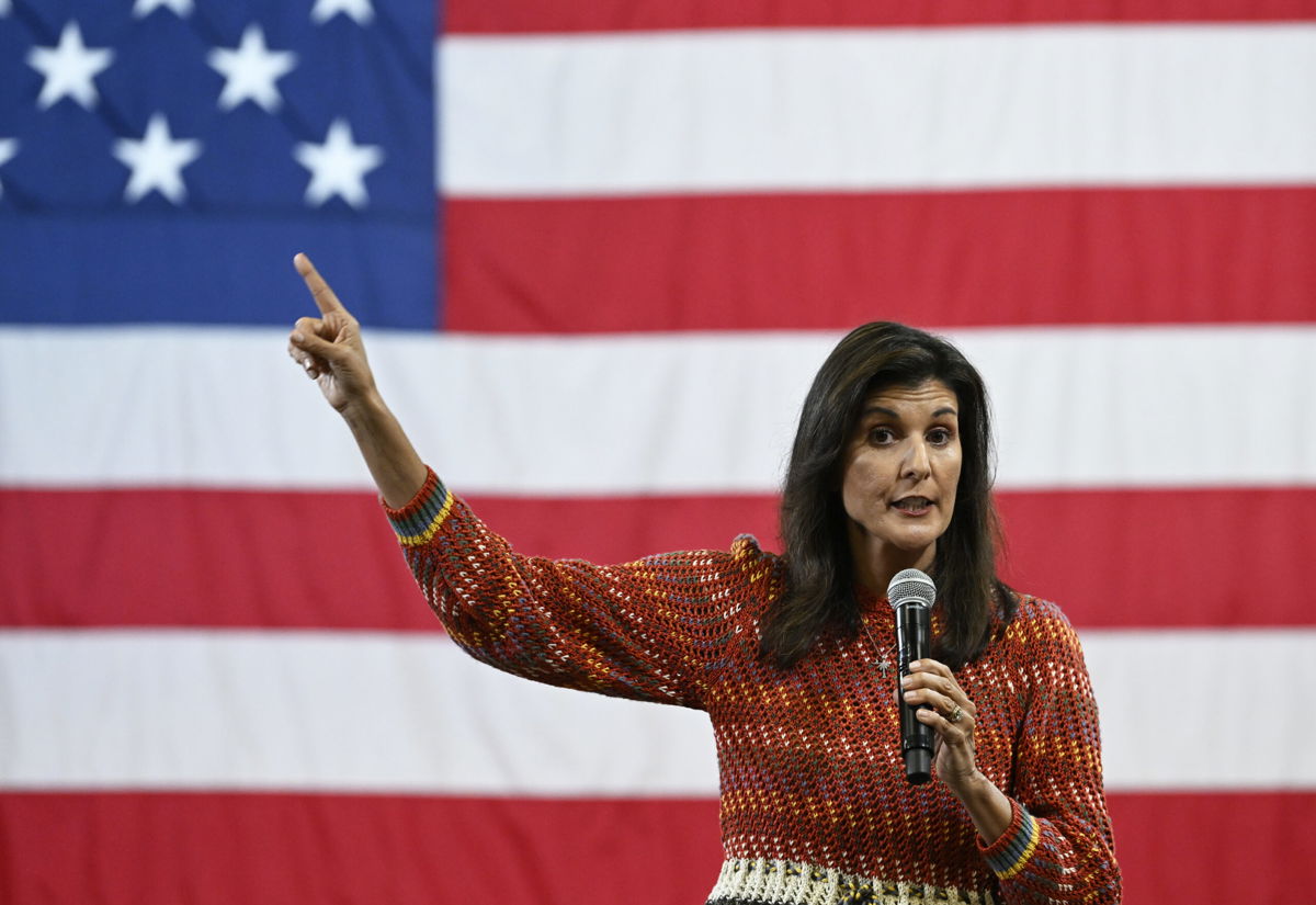 <i>Peter Zay/Anadolu Agency/Getty Images</i><br/>Republican presidential candidate and former South Carolina Gov. Nikki Haley holds a rally in Greer
