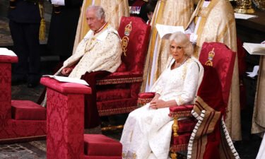 Britain's King Charles III and Britain's Camilla