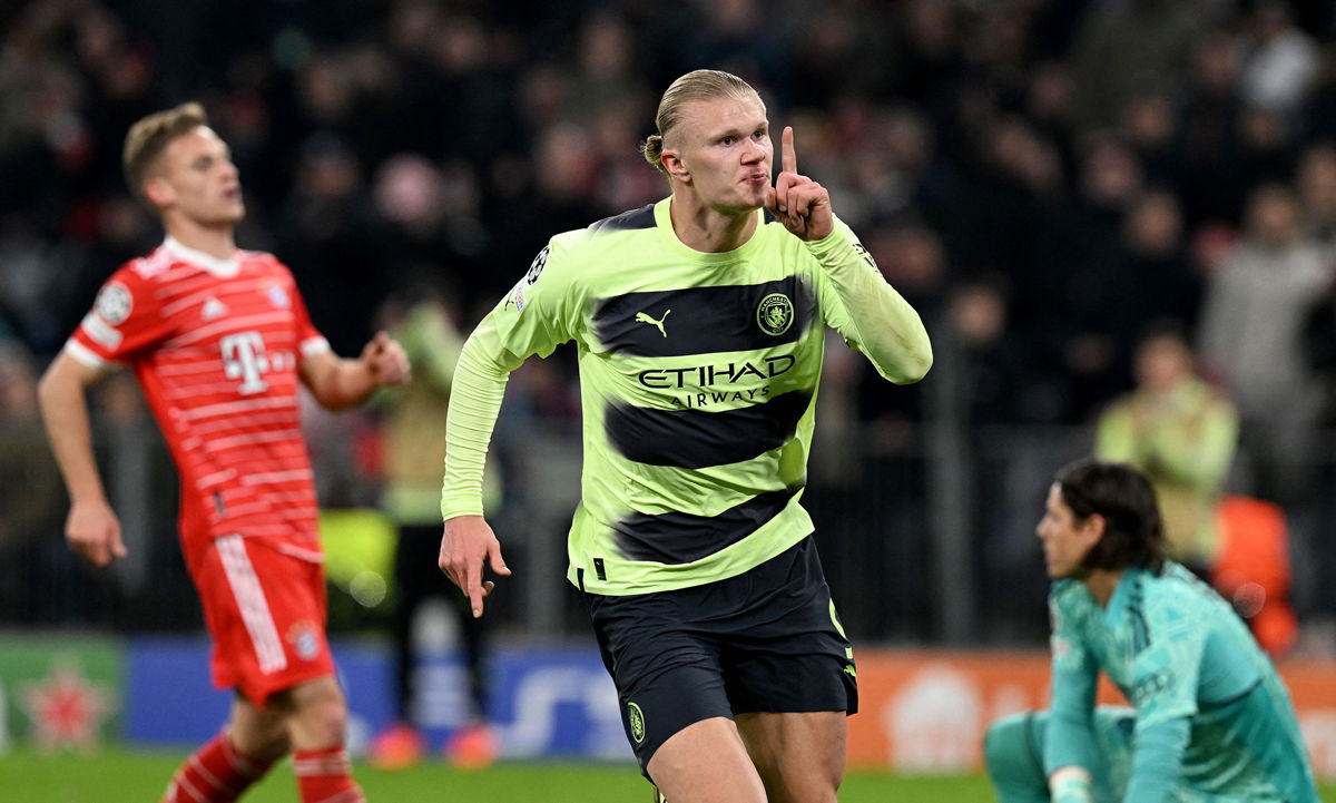 <i>Christof Stache/AFP/Getty Images</i><br/>Erling Haaland has scored 51 goals in all competitions for Manchester City this season.