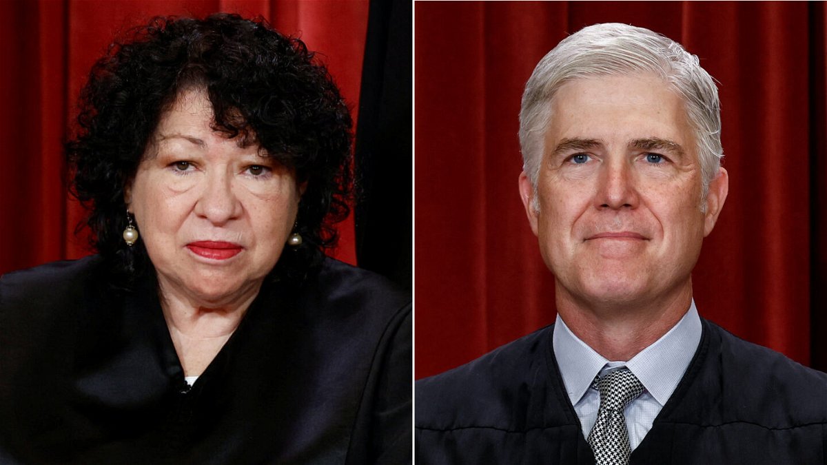 <i>Evelyn Hockstein/Reuters</i><br/>U.S. Supreme Court Justices Sonia Sotomayor and Neil Gorsuch.
