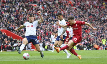 Jota scores the winning goal against Tottenham.