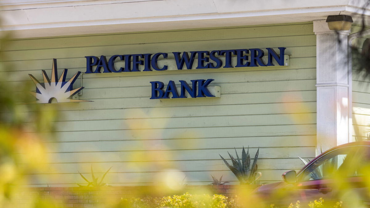 <i>Mike Blake/Reuters</i><br/>A general view of Pacific Western Bank in Huntington Beach