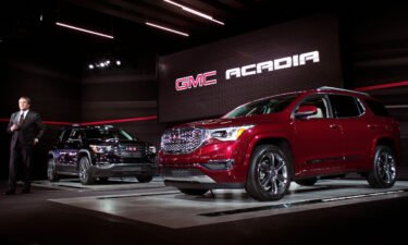 2017 GMC Acadia crossover SUVs are revealed at the 2016 North American International Auto Show in January 2016 in Detroit