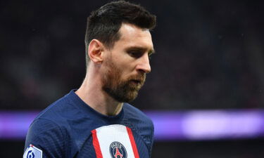 Lionel Messi of Paris Saint-Germain is seen here in action during the French Ligue 1 soccer match between Paris Saint-Germain (PSG) and AC Ajaccio at Parc des Princes Stadium on May 13 in Paris.