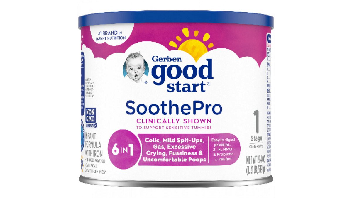 <i>FDA</i><br/>The recall impacts Gerber Good Start SoothePro Powdered Infant Formula.