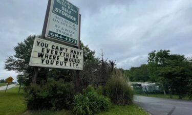 Drivers who pass by Arden-Mills River Self Storage in North Carolina will see clever puns and funny sayings posted on their interchangeable marquee sign. The owners say they're happy to help make people smile.