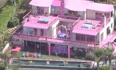 Barbie's dreamhouse comes to life in Malibu with this three-story lookalike to Barbie's iconic mansion that looks a lot like a set out of Warner Bros. upcoming "Barbie" movie.
