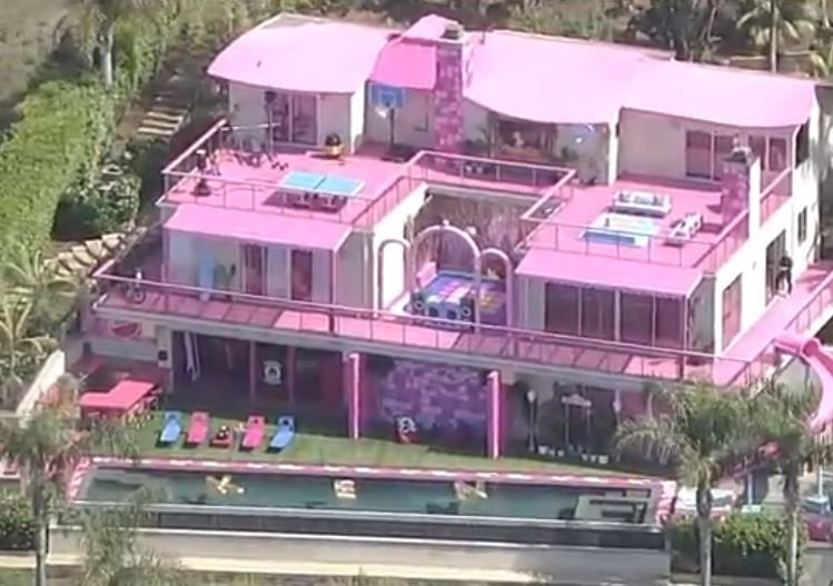 <i></i><br/>Barbie's dreamhouse comes to life in Malibu with this three-story lookalike to Barbie's iconic mansion that looks a lot like a set out of Warner Bros. upcoming 