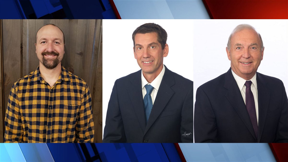 Board newcomer Travis Markegard of Victor, incumbent Georg Behrens from District 3, East Victor and incumbent Jeff Keay from the northern Island Park area.