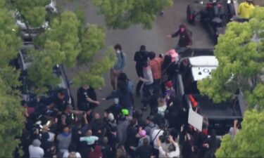 Protests outside a Glendale school district meeting turned violent as groups began several brawls as administrators discussed recognizing Pride Month