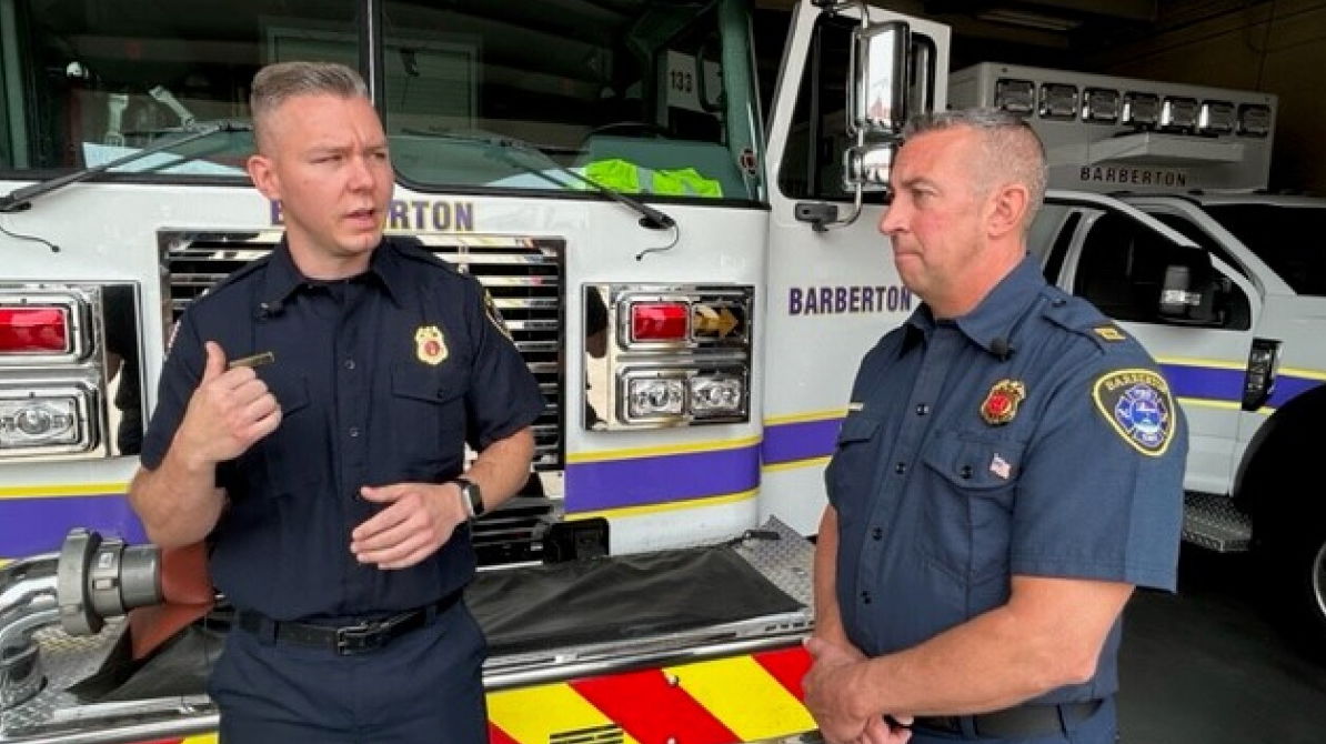 <i>WEWS</i><br/>Lt. Larry Heiple said it started out as just another ordinary day at the fire department. He had just poured his morning cup of coffee when Foster placed a call to 911 and said the baby was coming. 